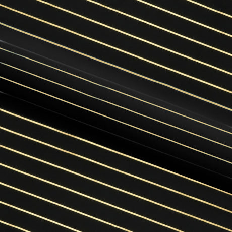 Chicago Foiled Line Nylon Spandex Fabric - Foiled Line, Black/Silver, Black/Gold, White/Silver, 55/56" Width (1 Yard)