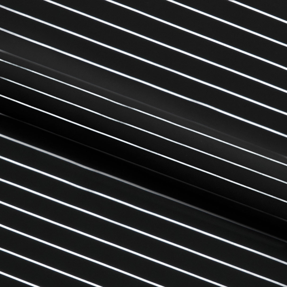 Foiled Line Spandex Fabric Black Silver