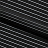 Foiled Line Spandex Fabric Black Silver