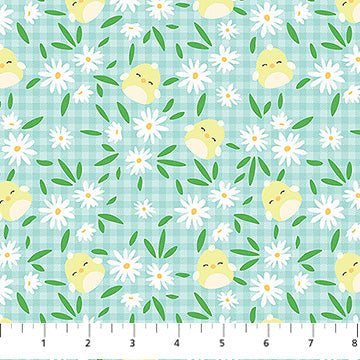 Cotton Print Chick In Daisies Springtime Squishmallows Fabric 44/45"