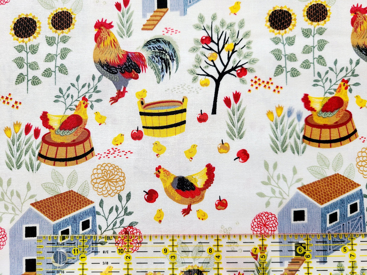 Quilting Cotton Chicken & Coops Brother Sister Design Studio