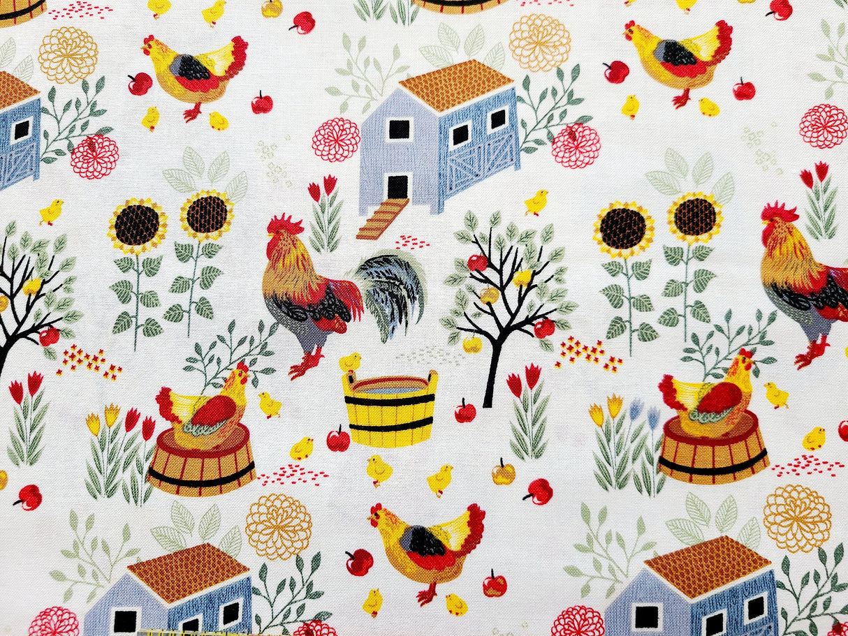 Quilting Cotton Chicken & Coops Brother Sister Design Studio