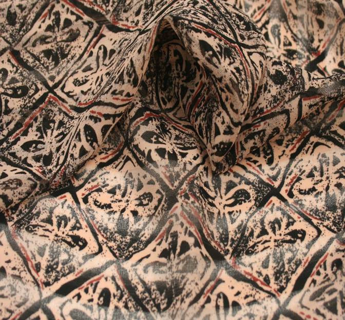Shadow Stripe Chiffon 1D641 100 Percent Polyester Fabric - Blush Black Shadow Stripe, 58/60" Width (1 Yard)