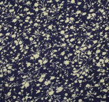 1 Yard Navy or Yellow Crinkle Chiffon Fabric Sheer Lightweight Printed Polyester, 53" Wide