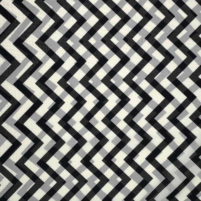 1 Yard Chiffon Zig Zag Print Fabric For Dresses Scarves Fashion Decor Projects 58 Inch Wide