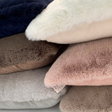 Soft Cozy Fuzzy Faux Fur Pillow - Faux Fur Fabric, Solid, 20" X 20", Black, Charcoal Gray, Offwhite, Silver, Mocha, Rose, Navy, Honey Gold, Teal Blue (1 Piece)