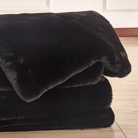 Soft Touch Faux Rabbit Chinchilla Feel Polyester Fabric - Solid Colors, 1" Pile Height (1 Rug)
