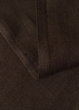 1 Yard Pure Linen Fabric Chocolate Midweight Solid 6.5 oz 58 Inches Wide