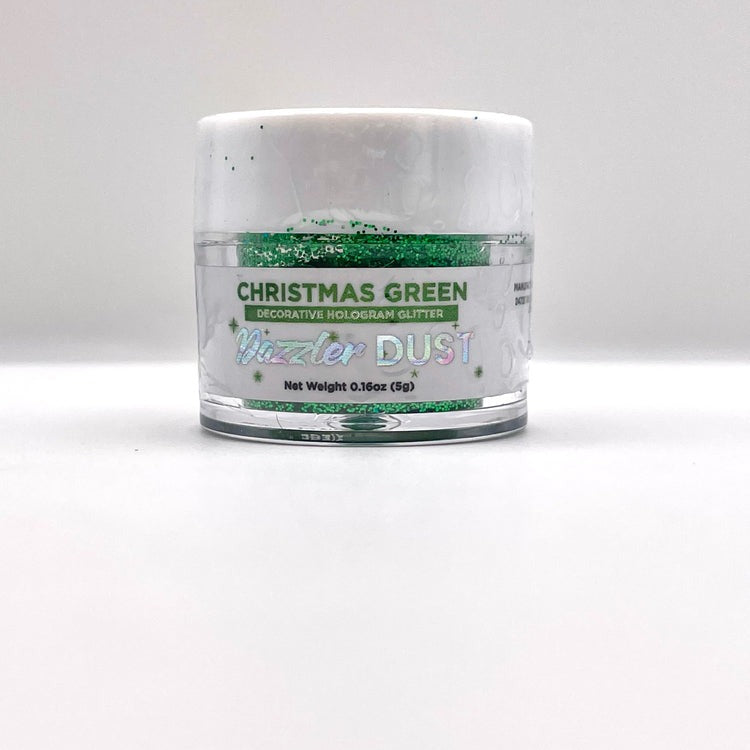Christmas Green Dazzler Dust Holographic Glitter for Cake Decorating &amp; Crafts (0.16oz, 5g)
