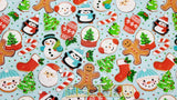 Quilting Cotton Christmas Cookies Gingerbread Holiday Print