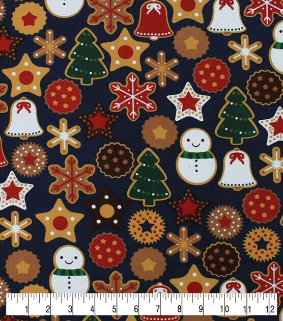 Flannel Fabric Christmas Cookies Super Snuggle