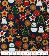 Flannel Fabric Christmas Cookies Super Snuggle