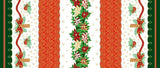 Christmas Poly Poplin Polyester Fabric - Festive Holiday Print, 60" Width (1 Yard)
