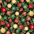 Quilting Cotton Christmas Splendor Holiday Black/Gold Hoffman Fabrics