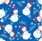 Quilting Cotton Snowman Christmas Fabric 100% Cotton