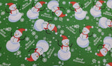 Quilting Cotton Snowman Christmas Fabric 100% Cotton