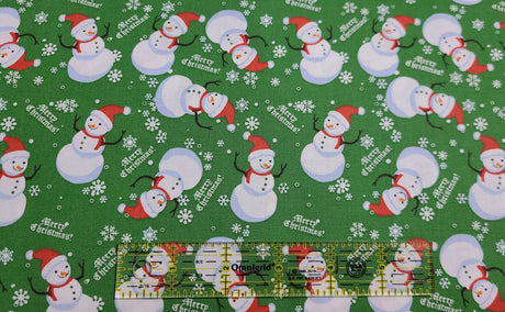 Quilting Cotton Snowman Christmas Fabric 100% Cotton