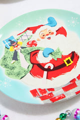 8" Vintage Round Christmas Plates - Set of 4