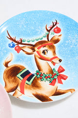 8" Vintage Round Christmas Plates - Set of 4