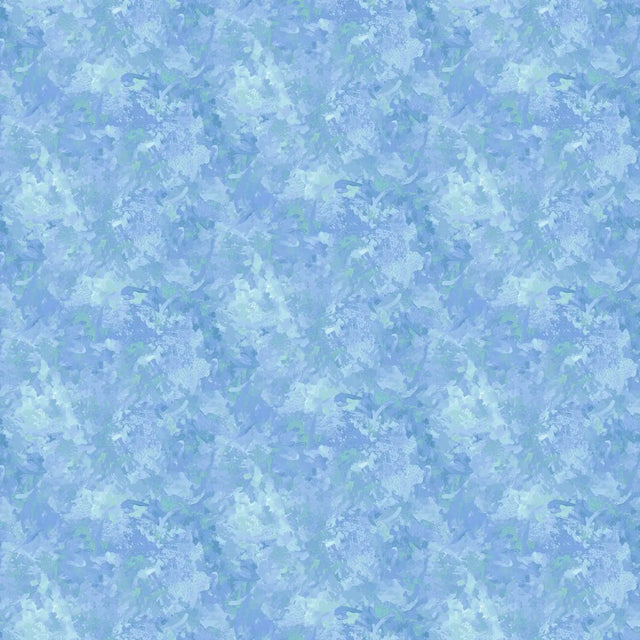 Cotton Print Fabric Chroma Blue Sea Breeze 44/45"