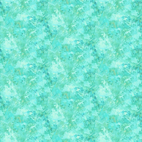 Cotton Print Chroma Spa Aqua Fabric 44/45