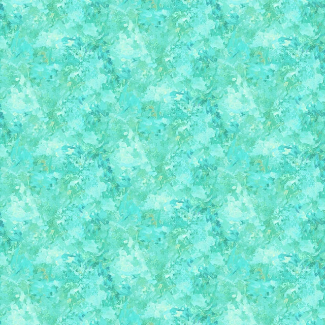 Cotton Print Chroma Spa Aqua Fabric 44/45