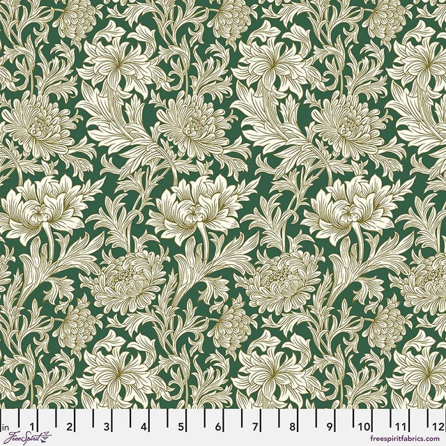Quilting Cotton Chrysanthemum Toile Forest The Oxford Holiday Collection