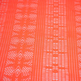 Cindy Knitted Stretch Lace Polyester Fabric - Black, White, Royal, Lime, Coral, 58/60" Width, 2-Way Stretch (1 Yard)
