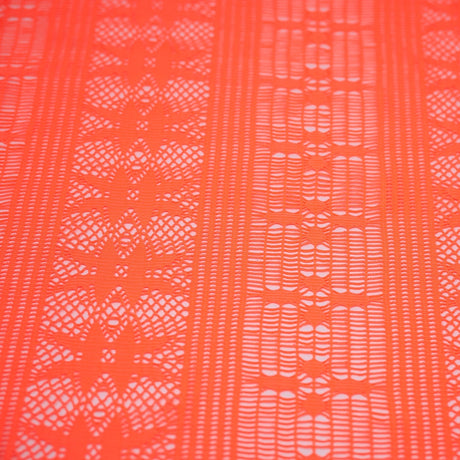 Cindy Knitted Stretch Lace Polyester Fabric - Black, White, Royal, Lime, Coral, 58/60" Width, 2-Way Stretch (1 Yard)