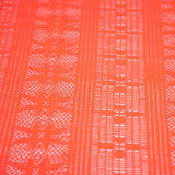 Cindy Knitted Stretch Lace Polyester Fabric - Black, White, Royal, Lime, Coral, 58" Width (1 Yard)