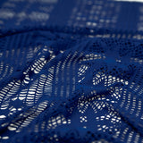 Cindy Knitted Stretch Lace Polyester Fabric - Black, White, Royal, Lime, Coral, 58/60" Width, 2-Way Stretch (1 Yard)