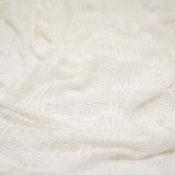 Cindy Knitted Stretch Lace Polyester Fabric - Black, White, Royal, Lime, Coral, 58/60" Width, 2-Way Stretch (1 Yard)