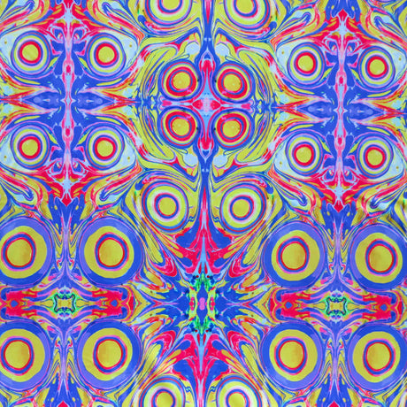 Nylon Spandex Swimsuit Fabric Circle Symmetry