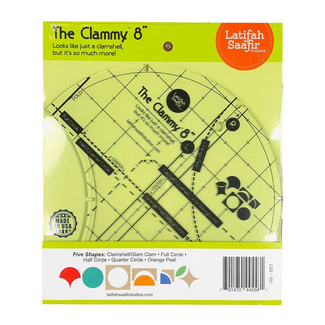 Quilting Ruler Plastic Clammy 8in Clear