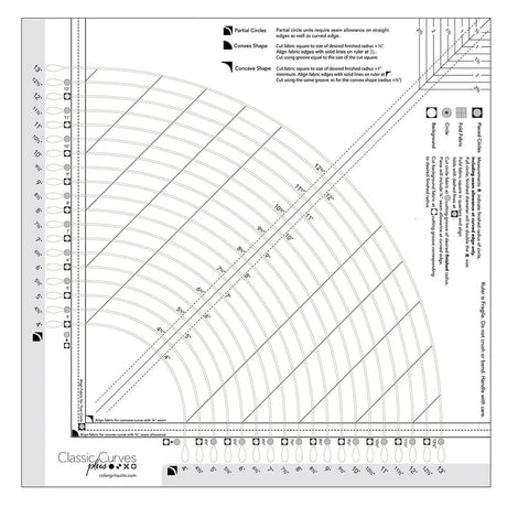 Acrylic Quilting Ruler Classic Curves Plus