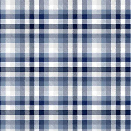 Cloud Cuddle Plaid Blue Fabric per Yard