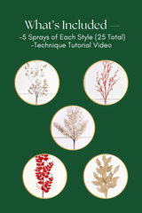Classic Christmas Sprays Mini Bundle Red & Gold Tree Decorating Spray Kit