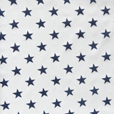 Swim Knit Poly Spandex Stars on White