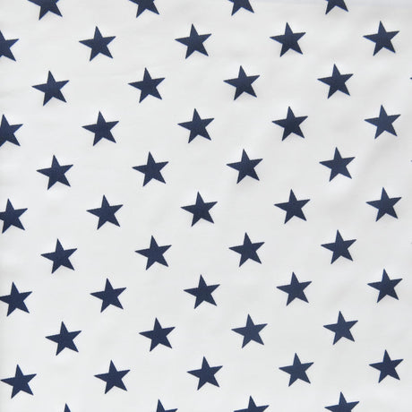 Swim Knit Poly Spandex Stars on White