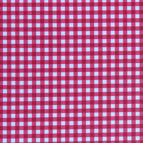 Swim Knit Poly Spandex Classic Red Gingham