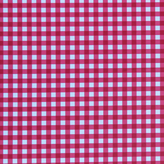 Swim Knit Poly Spandex Classic Red Gingham