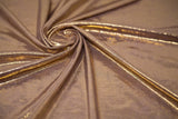 Claudette Creased Foiled Polyester Spandex Fabric - Foiled Creased Texture, 54" Width, 4-Way Stretch (1 Yard)