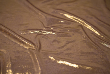Claudette Creased Foiled Spandex Fabric - Creased Foil, 54" Width (1 Yard)