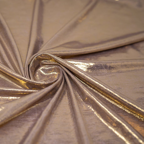 Claudette Creased Foiled Spandex Fabric - Creased Foil, 54" Width (1 Yard)