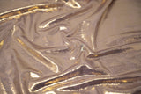 Claudette Creased Foiled Polyester Spandex Fabric - Foiled Creased Texture, 54" Width, 4-Way Stretch (1 Yard)