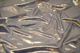 Claudette Creased Foiled Polyester Spandex Fabric - Foiled Creased Texture, 54" Width, 4-Way Stretch (1 Yard)