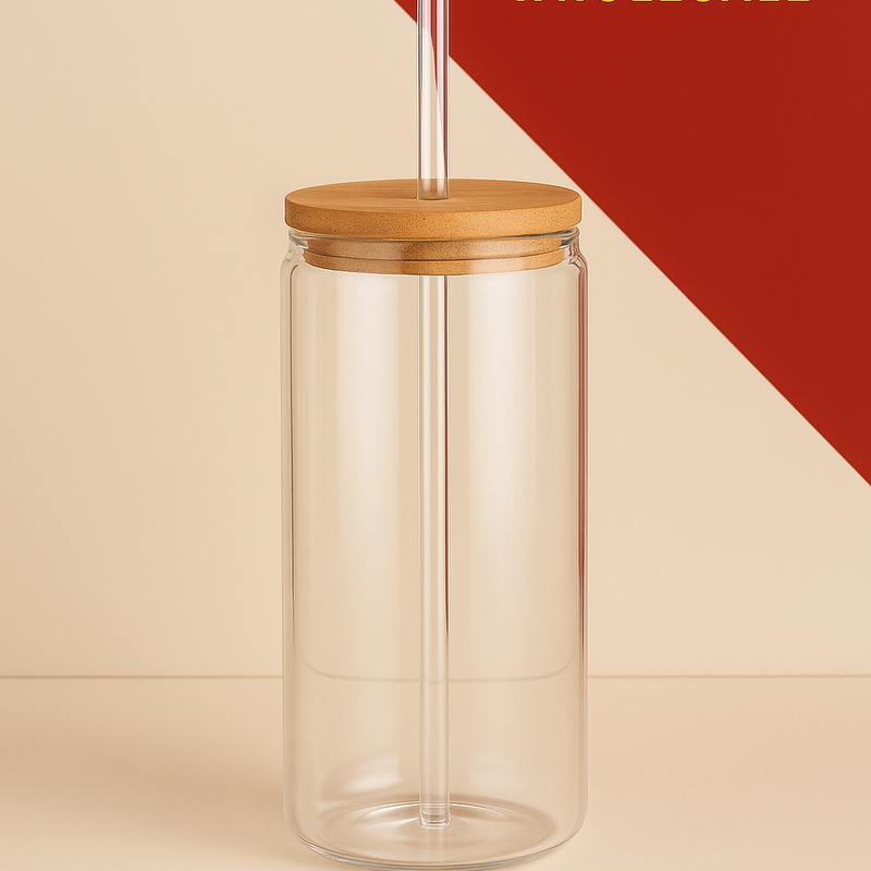 16Oz Clear Glass Tumbler Glass Fabric - Clear, Double Wall Insulated, 16 Oz (1 Unit)