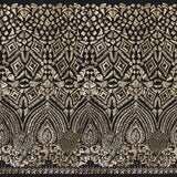 Cleopatra Stretch Mesh Sequin Fabric - Black/Gold, Black/Silver, Tan/Gold, Tan/Rose Gold, 54" Width (1 Yard)
