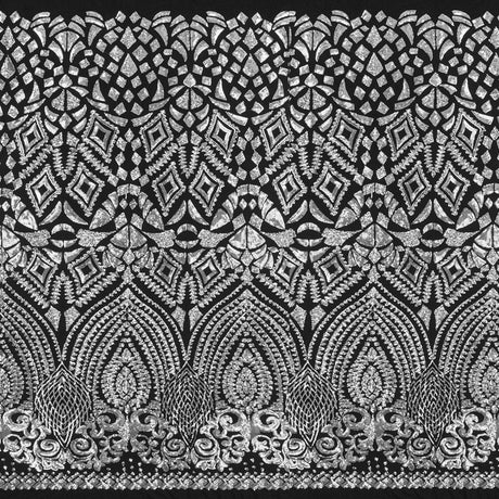 Cleopatra Stretch Mesh Sequin Fabric - Black/Gold, Black/Silver, Tan/Gold, Tan/Rose Gold, 54" Width (1 Yard)