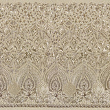 Cleopatra Stretch Mesh Sequin Fabric - Black/Gold, Black/Silver, Tan/Gold, Tan/Rose Gold, 54" Width (1 Yard)